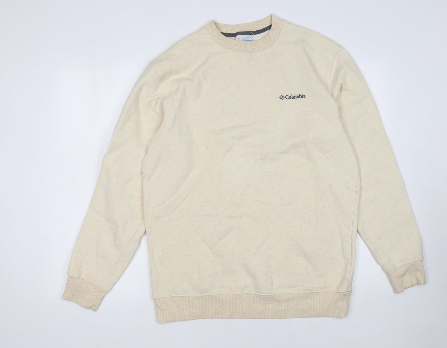 Mens UK Size M Columbia Beige Pullover Sweatshirt