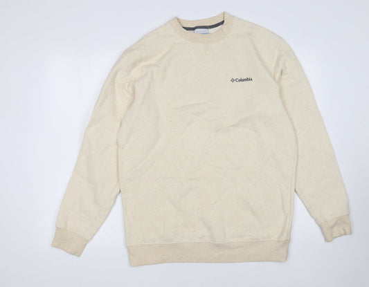Mens UK Size M Columbia Beige Pullover Sweatshirt