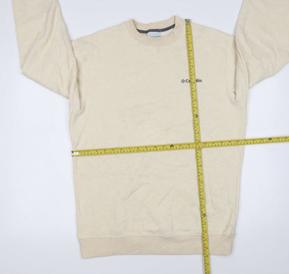 Mens UK Size M Columbia Beige Pullover Sweatshirt