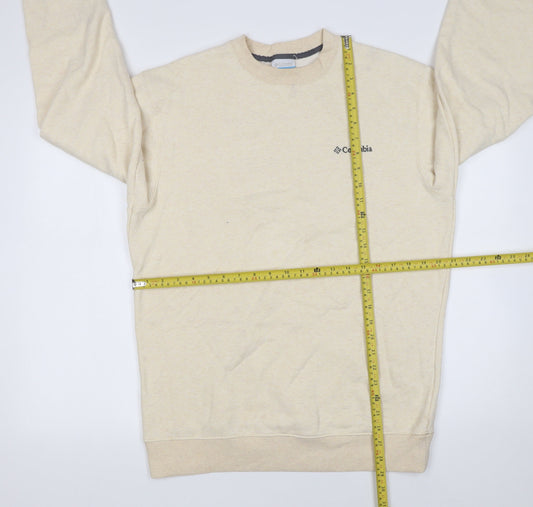 Mens UK Size M Columbia Beige Pullover Sweatshirt