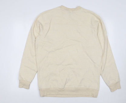 Mens UK Size M Columbia Beige Pullover Sweatshirt