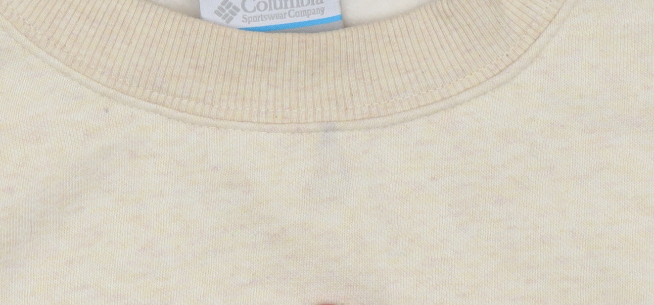 Mens UK Size M Columbia Beige Pullover Sweatshirt