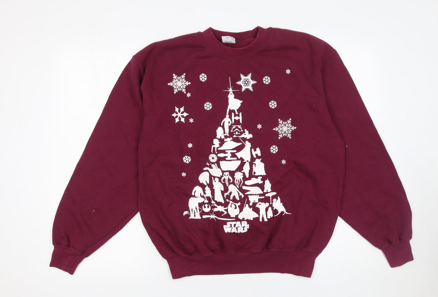 Womens UK Size M Fruit of the Loom Red Pullover Sweatshirt