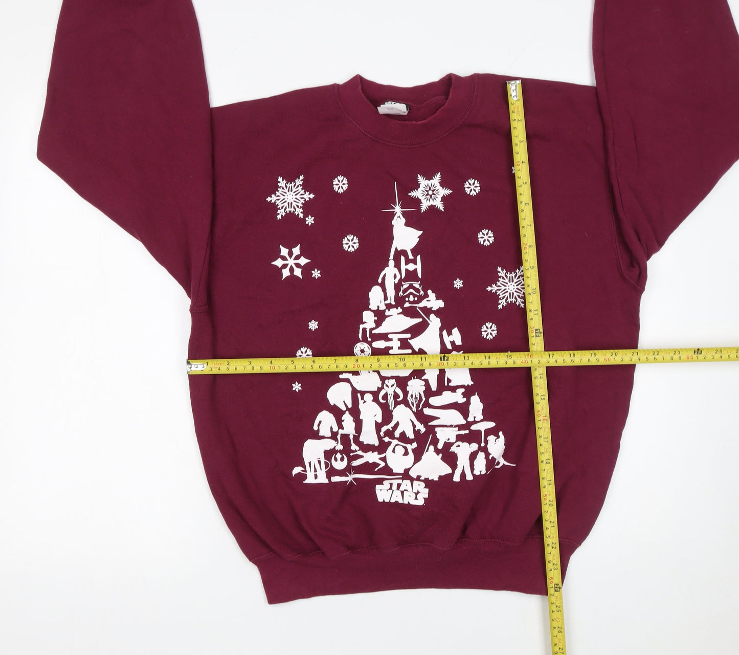Womens UK Size M Fruit of the Loom Red Pullover Sweatshirt