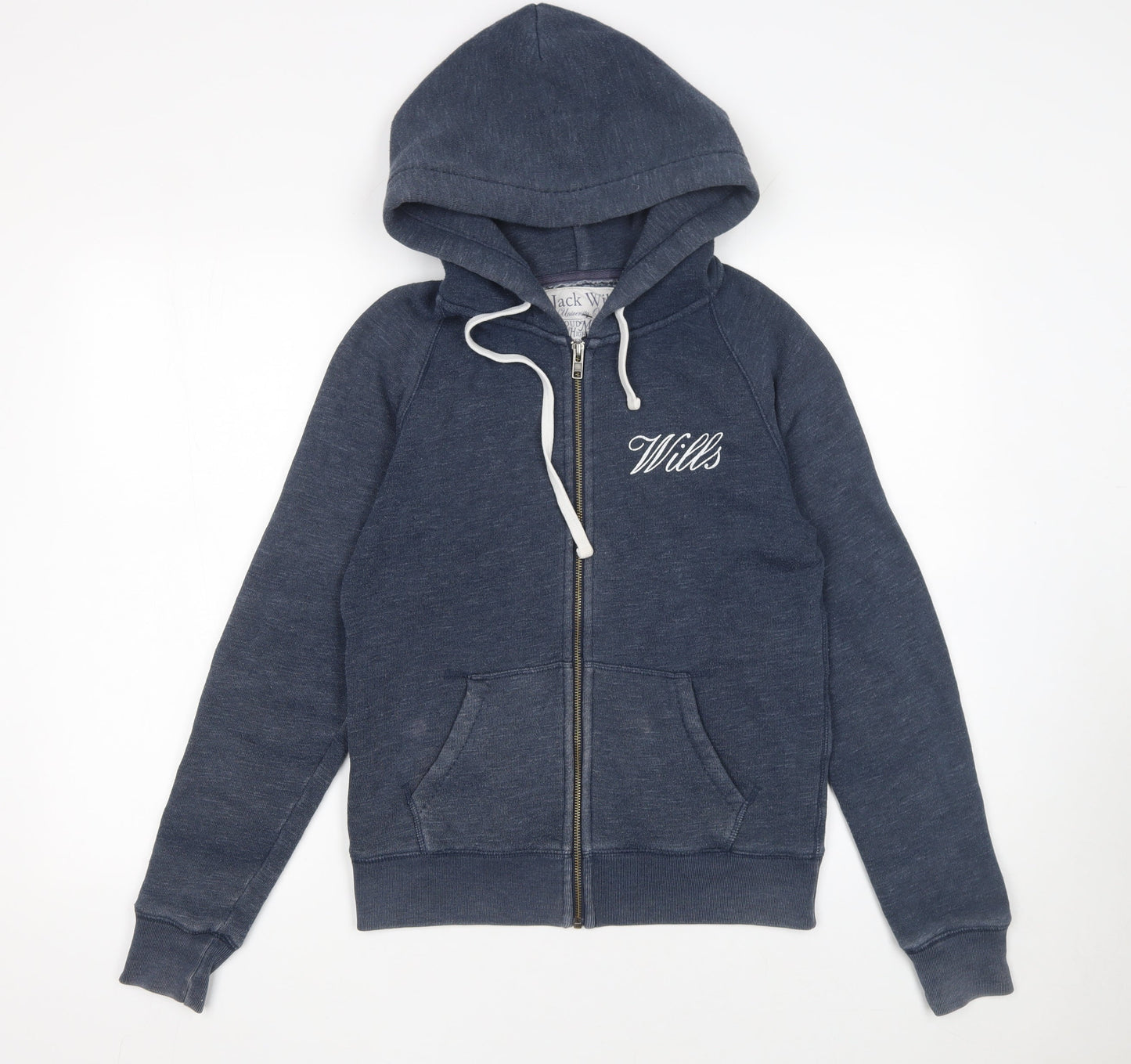 Womens UK Size 10 Jack Wills Blue Full Zip Hoodie
