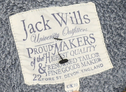 Womens UK Size 10 Jack Wills Blue Full Zip Hoodie