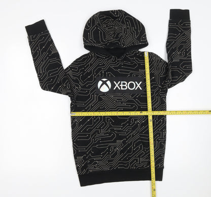 Boys UK Size 10-11 Years F&F Black Pullover Hoodie