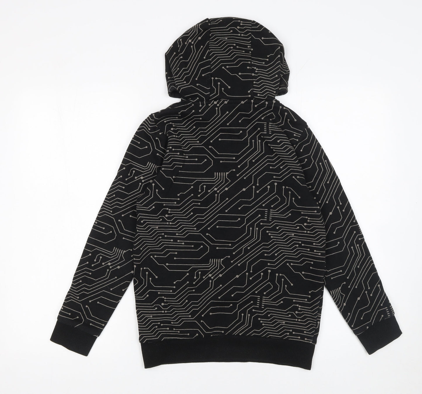 Boys UK Size 10-11 Years F&F Black Pullover Hoodie