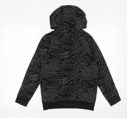 Boys UK Size 10-11 Years F&F Black Pullover Hoodie