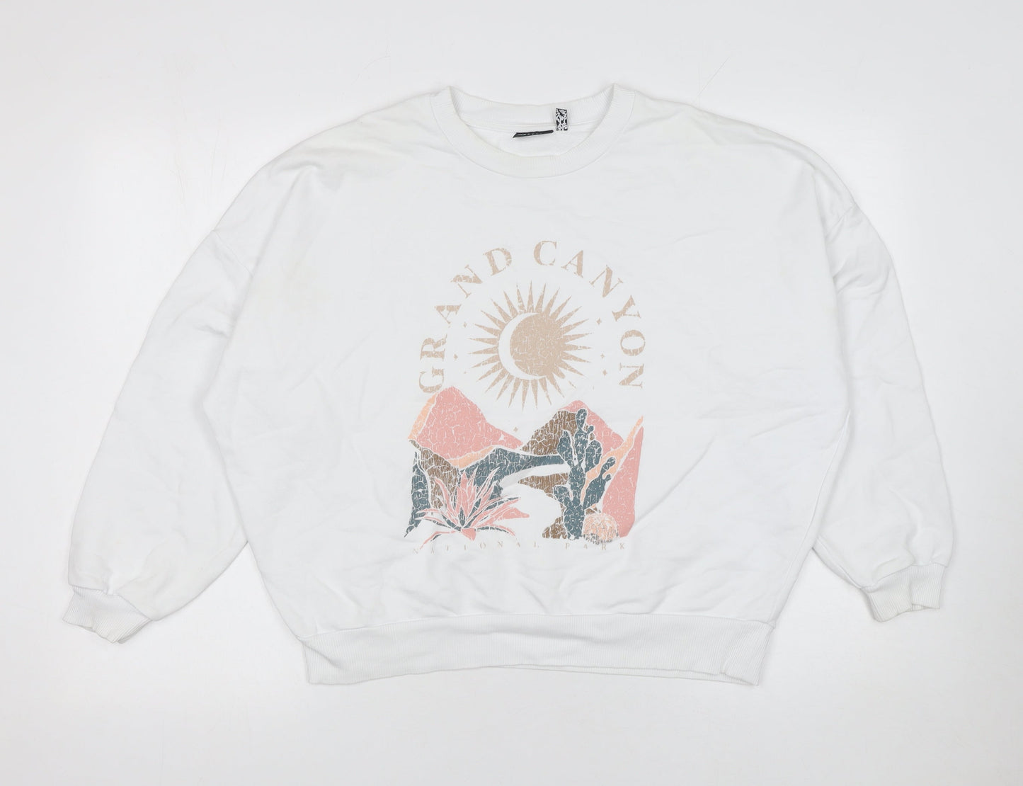Womens UK Size 10 ASOS Design White Pullover Sweatshirt