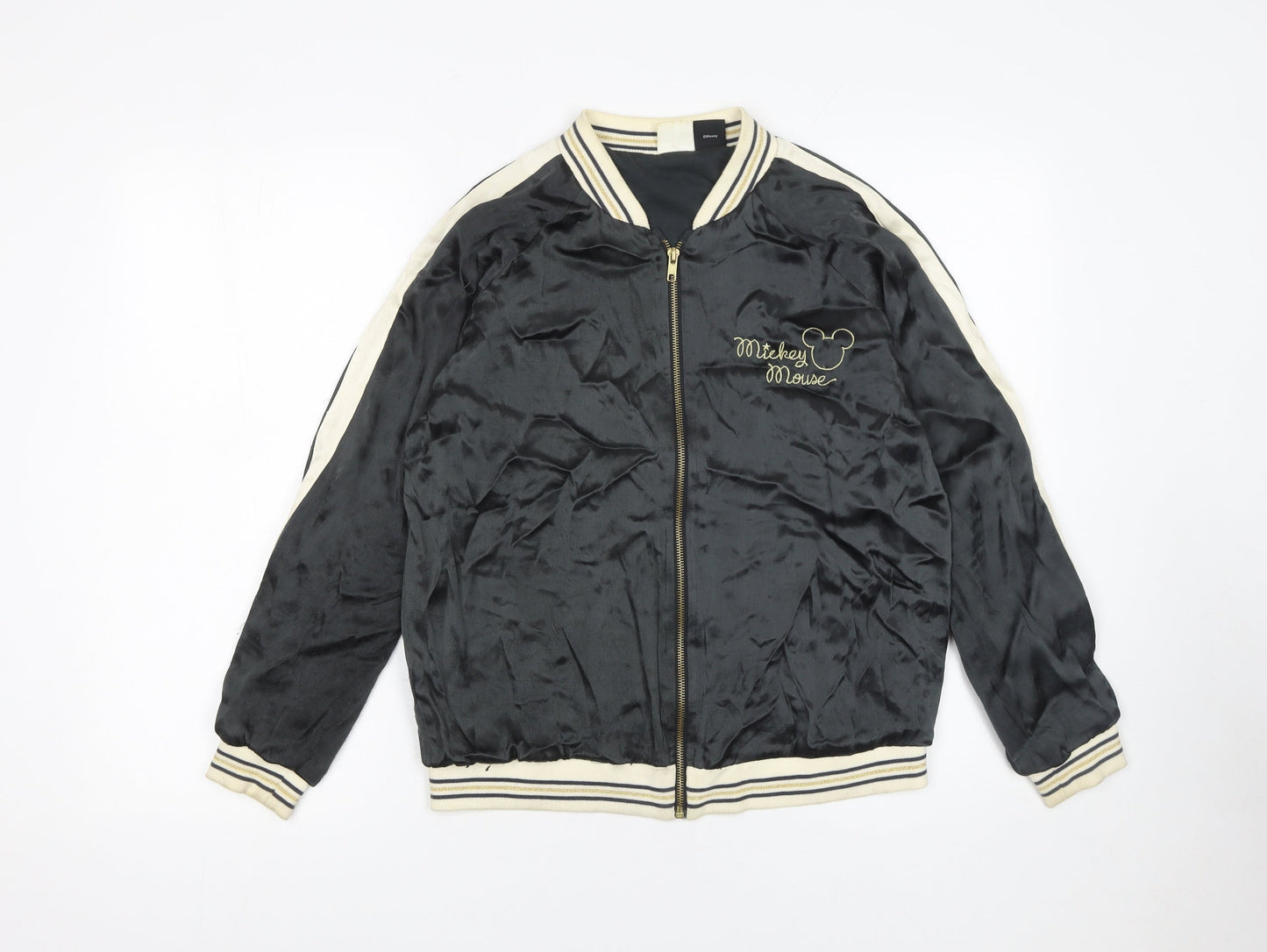 Girls UK Size 13-14 Years Zara Black Bomber Jacket