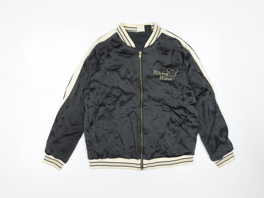 Girls UK Size 13-14 Years Zara Black Bomber Jacket