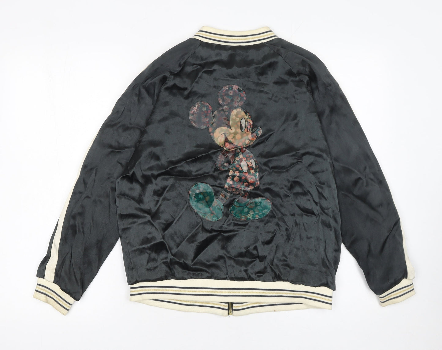 Girls UK Size 13-14 Years Zara Black Bomber Jacket