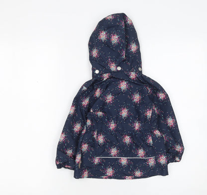 Girls UK Size 2 Years name it Blue Rain Coat