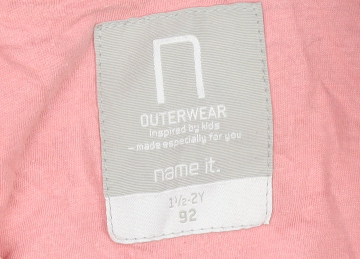 Girls UK Size 2 Years name it Blue Rain Coat