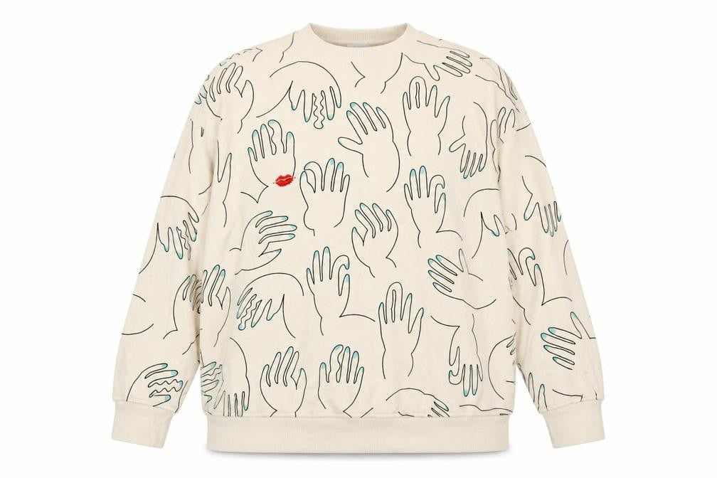 Womens UK Size 2XS Monki Beige Pullover Sweatshirt