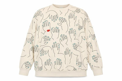 Womens UK Size 2XS Monki Beige Pullover Sweatshirt