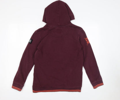 Anonimasu Unisex Kids Red Hoodie 11-12 Years Japanese Graphic Pullover