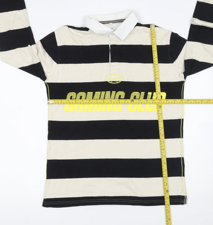 Boys UK Size 15-16 Years Marks and Spencer Black Pullover Polo