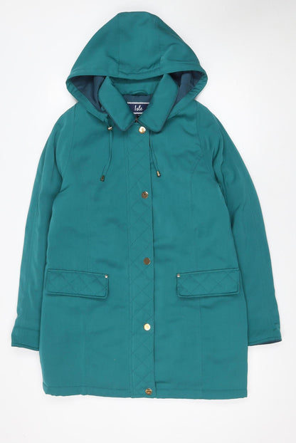 Womens UK Size 10 Isle Blue Quilted Coat