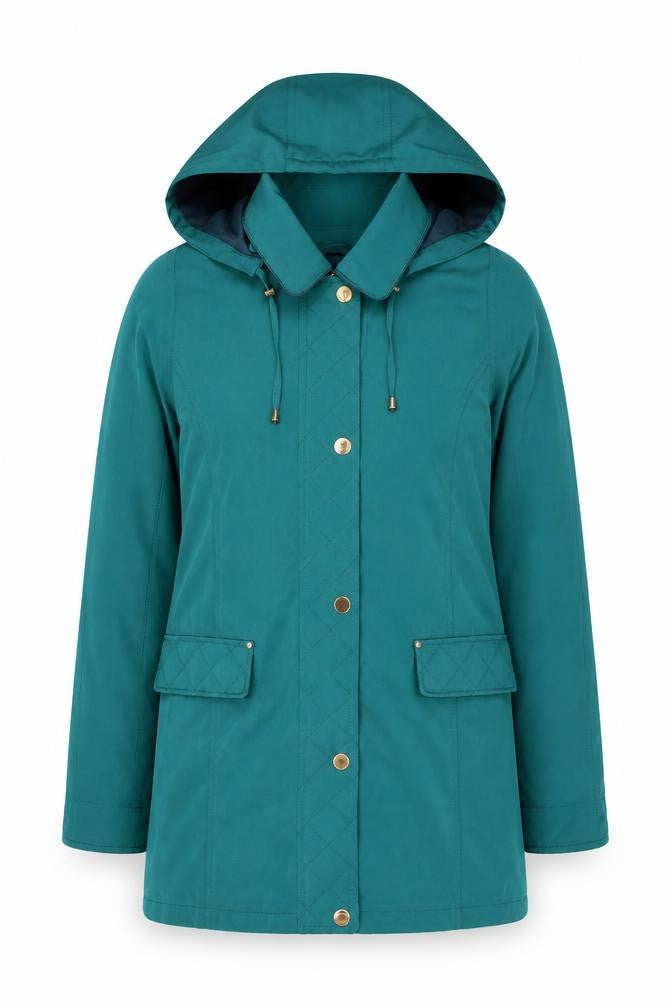 Womens UK Size 10 Isle Blue Quilted Coat