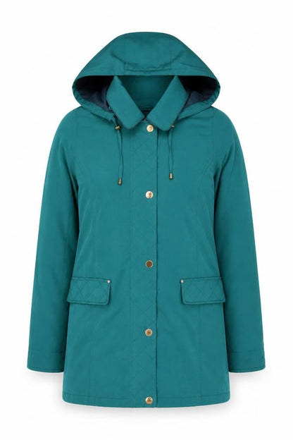 Womens UK Size 10 Isle Blue Quilted Coat