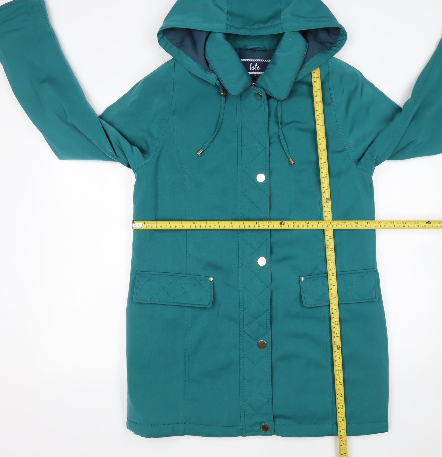 Womens UK Size 10 Isle Blue Quilted Coat