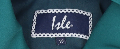 Womens UK Size 10 Isle Blue Quilted Coat