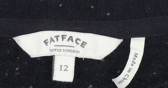 Womens UK Size 12 FatFace Blue Pullover Jumper