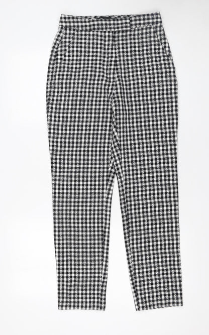 Womens UK Size S Zara Regular Fit Casual Business Black Trousers