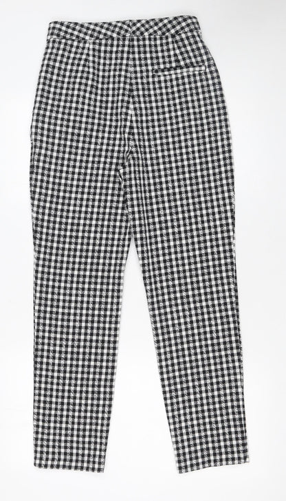 Womens UK Size S Zara Regular Fit Casual Business Black Trousers
