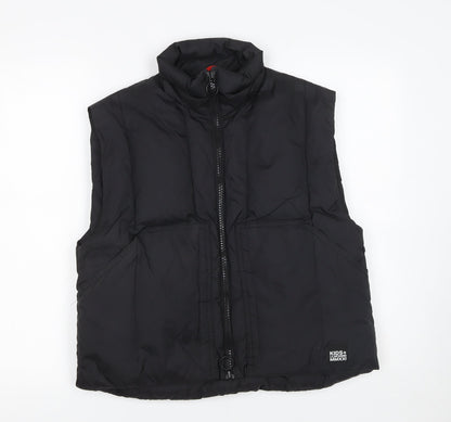 Zara Girls Black Puffer Waistcoat Size 146 Sleeveless Quilted Gilet