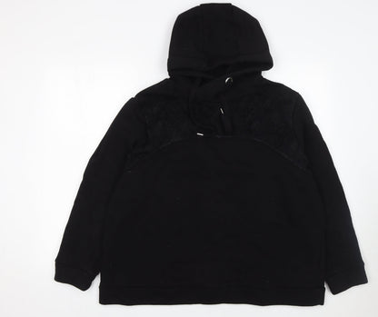 Womens UK Size L Gallery Black Pullover Hoodie