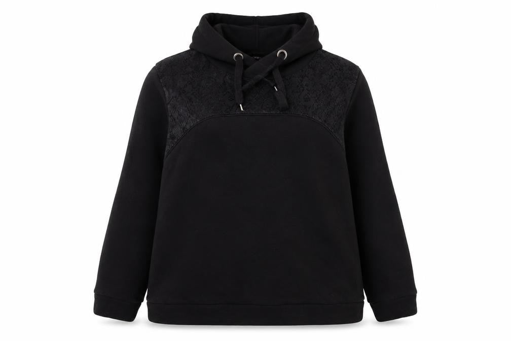 Womens UK Size L Gallery Black Pullover Hoodie