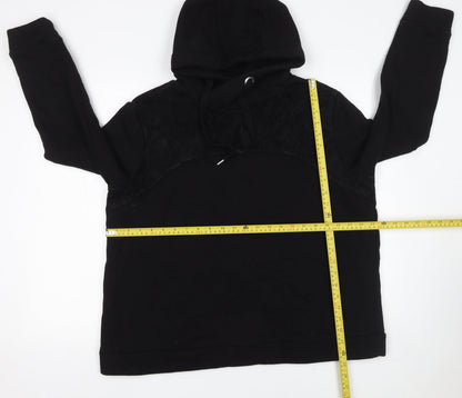 Womens UK Size L Gallery Black Pullover Hoodie