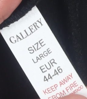 Womens UK Size L Gallery Black Pullover Hoodie