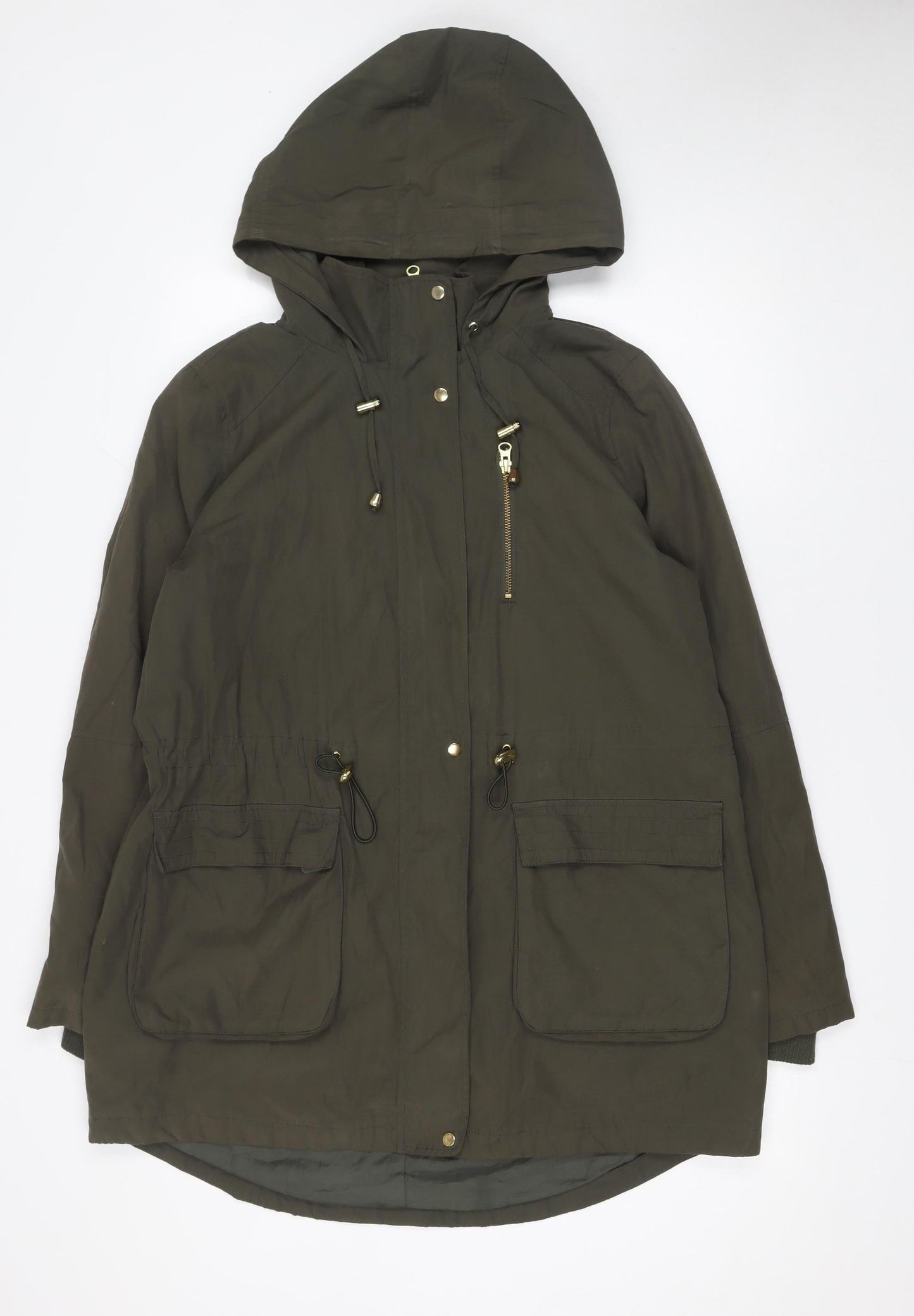 Womens UK Size M Oasis Green Parka Coat