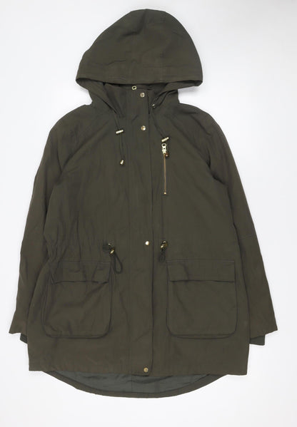 Womens UK Size M Oasis Green Parka Coat