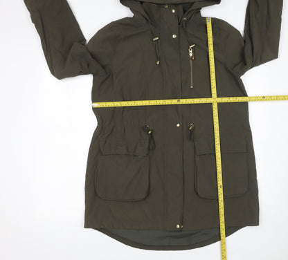 Womens UK Size M Oasis Green Parka Coat