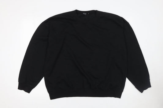 Mens UK Size S boohooMAN Black Pullover Sweatshirt