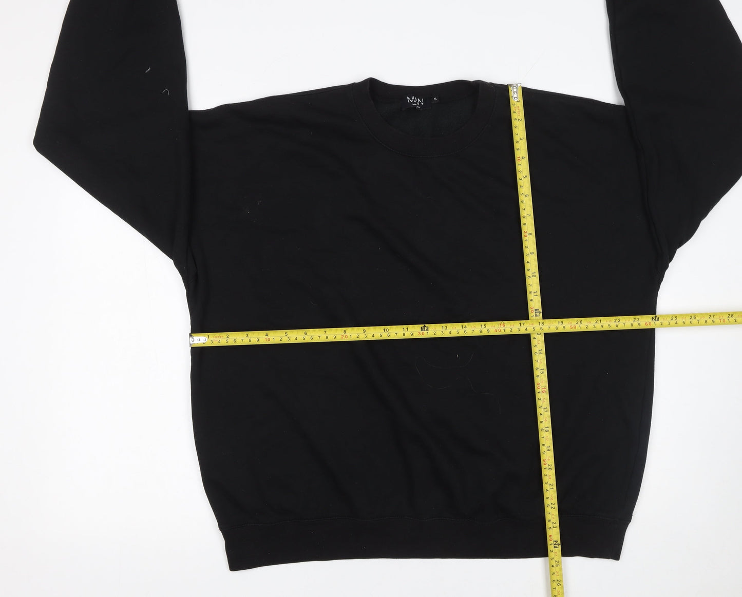 Mens UK Size S boohooMAN Black Pullover Sweatshirt