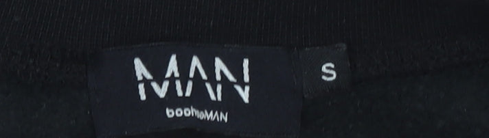 Mens UK Size S boohooMAN Black Pullover Sweatshirt