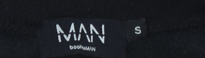 Mens UK Size S boohooMAN Black Pullover Sweatshirt