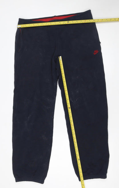 Mens UK Size M Nike Regular Fit Jogger Blue Trousers
