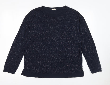 Womens UK Size S Hush Blue Jersey T-Shirt