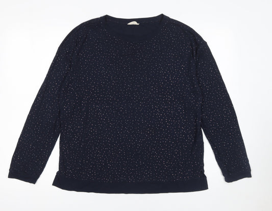 Womens UK Size S Hush Blue Jersey T-Shirt
