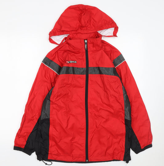 Boys UK Size 11-12 Years ERIMA Red Windbreaker Coat