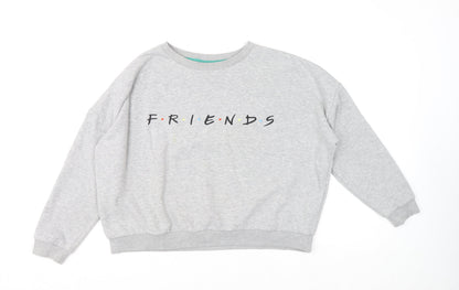 Womens UK Size M Friends Grey Pullover Sweatshirt