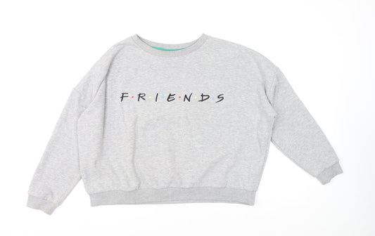 Womens UK Size M Friends Grey Pullover Sweatshirt