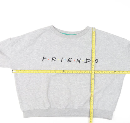 Womens UK Size M Friends Grey Pullover Sweatshirt